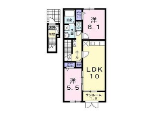 クラールひまわりの物件間取画像